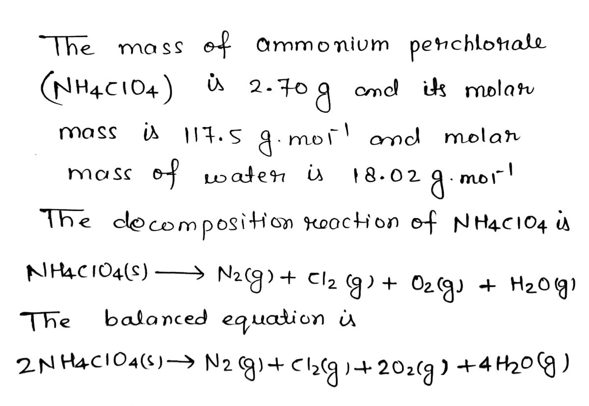 Chemistry homework question answer, step 1, image 1